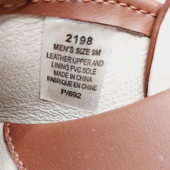 L.B. Evans 9 M Chicopee Slippers Brown Leather Classic Moccasin House Shoe EUC - Picture 11 of 11